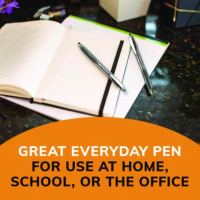 GLIDE Ballpoint Pen, Retractable, Medium 1 mm, Black Ink, Smoke/Black Barrel, Dozen