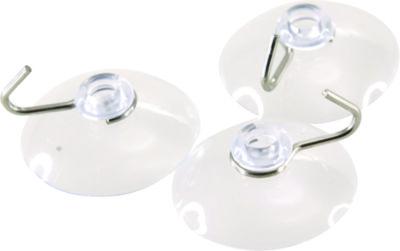Suction Cup With Hook, Metal Silver Hook, 50/box