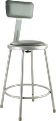 NPS® 6400 Series Heavy Duty Vinyl Padded Steel Stool With Backrest