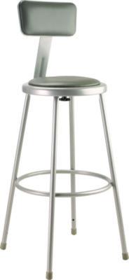 NPS® 6400 Series Heavy Duty Vinyl Padded Steel Stool With Backrest