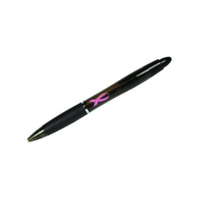 Z-Grip MAX Breast Cancer Awareness Ballpoint Pen, Retractable, Bold 1.2 mm, Black Ink, Silver/Black Barrel, 24/Pack