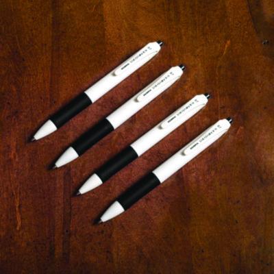 Sarasa Dry X1+ Gel Pen, Retractable, Medium 0.7 mm, Black Ink, White/Black Barrel, 12/Pack