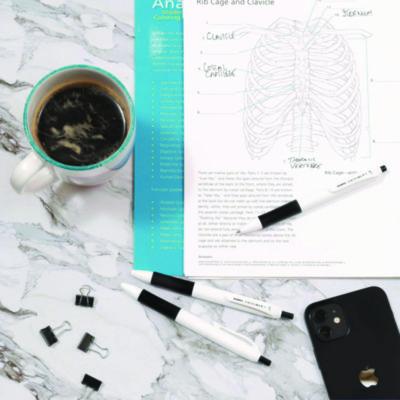 Sarasa Dry X1+ Gel Pen, Retractable, Medium 0.7 mm, Black Ink, White/Black Barrel, 12/Pack