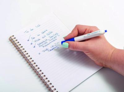 Sarasa Dry X1+ Gel Pen, Retractable, Medium 0.7 mm, Blue Ink, White/Blue Barrel, 12/Pack