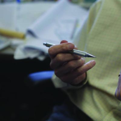 M-701 Mechanical Pencil, 0.7 mm, F (#2.5), Black Lead, Silver Barrel