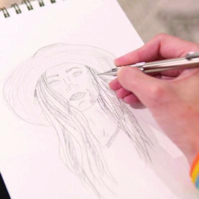 M-701 Mechanical Pencil, 0.7 mm, F (#2.5), Black Lead, Silver Barrel