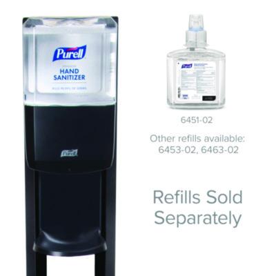 ES6 Hand Sanitizer Floor Stand with Dispenser, 1,200 mL, 13.5 x 5 x 28.5, Graphite/Silver