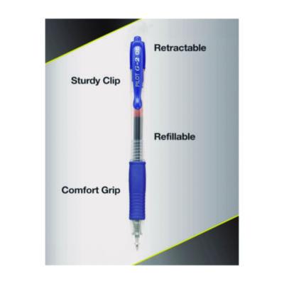 G2 Premium Gel Pen, Retractable, Extra-Fine 0.5 mm, Blue Ink, Smoke/Blue Barrel, 5/Pack