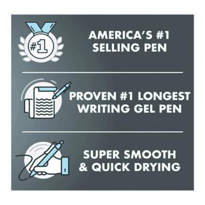 G2 Premium Gel Pen, Retractable, Extra-Fine 0.5 mm, Blue Ink, Smoke/Blue Barrel, 5/Pack