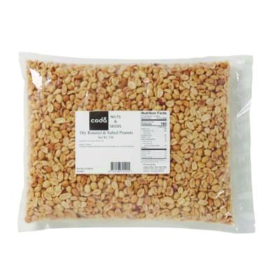 Dry Roasted and Salted Peanuts, Unshelled, 80 oz Bag, 4/Carton