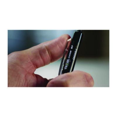 FriXion Ball Clicker Erasable Gel Pen, Retractable, Fine 0.7 mm, Black Ink, Black Barrel, 2/Pack