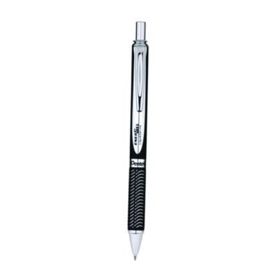EnerGel Alloy RT Gel Pen, Retractable, Medium 0.7 mm, Black Ink, Black/Aluminum Barrel