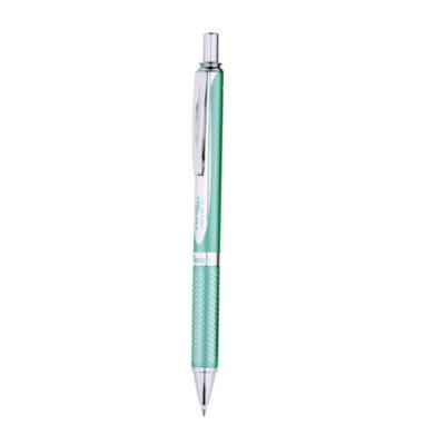 EnerGel Alloy RT Gel Pen, Retractable, Medium 0.7 mm, Black Ink, Blue/Aluminum Barrel