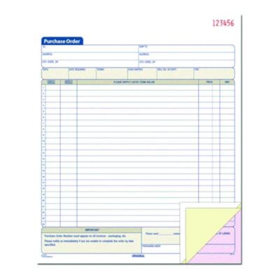 Multipart Purchase Order Pad, Three-Part Carbonless, 8.38 x 10.19, 50 Forms Total