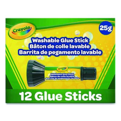 Crayola Washable Glue Sticks, 0.88 oz, Dries Clear (CYO414057) CYO414057