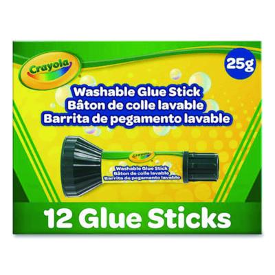 Crayola Washable Glue Sticks, 0.29 oz, Dries Clear (CYO424874) CYO424874