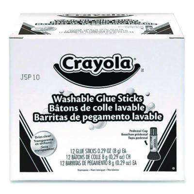 Crayola Washable Glue Sticks, 0.29 oz, Dries Clear (CYO424874) CYO424874