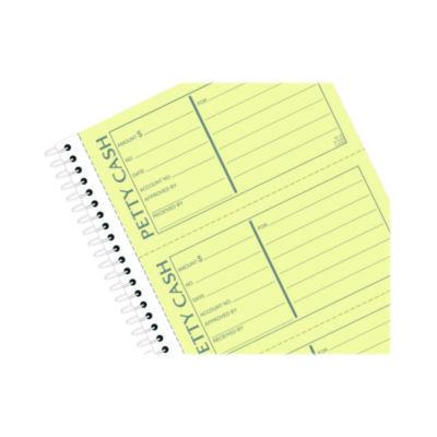 Petty Cash Receipt Book, Two-Part Carbonless, 5 x 2.75, 4 Forms/Sheet, 200 Forms Total