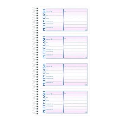 Adams Petty Cash Receipt Book, Two-Part Carbonless, 5 x 2.75, 4 Forms/Sheet, 200 Forms Total (ABFSC1156) ABFSC1156