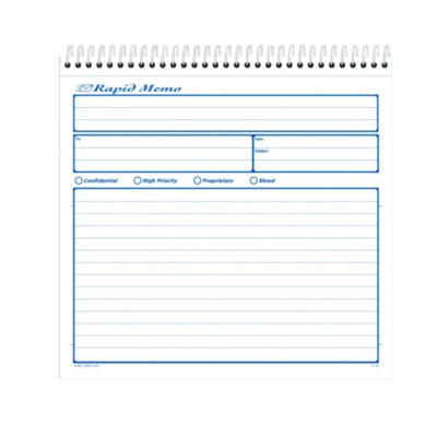 Rapid Memo Pad, Two-Part Carbonless, 8.5 x 7.75, 50 Forms Total
