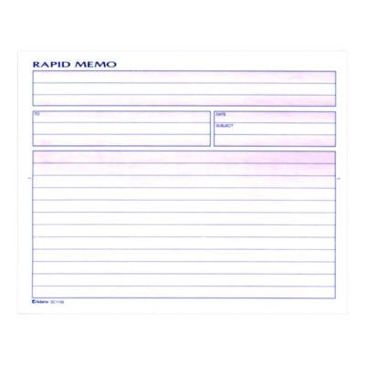 Adams Rapid Memo Pad, Two-Part Carbonless, 8.5 x 7.75, 50 Forms Total (ABFSC1158) ABFSC1158