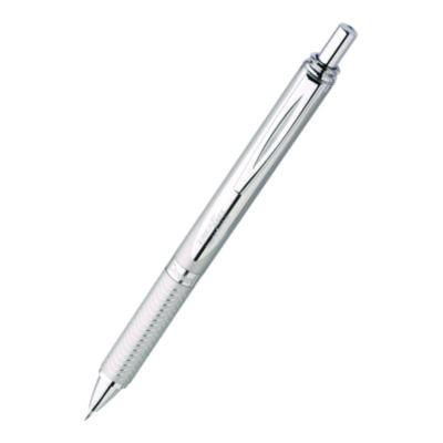 EnerGel Alloy RT Gel Pen, Retractable, Medium 0.7 mm, Black Ink, Polished Aluminum Barrel