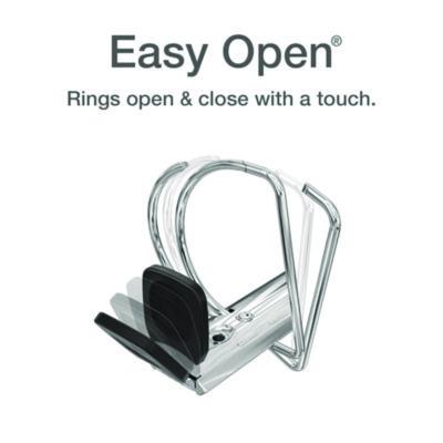 Cardinal Premier Easy Open Clearvue Locking Slant-D Ring Binder, 3 Rings, 1" Capacity, 11 X 8.5, White (CRD10300) CRD10300