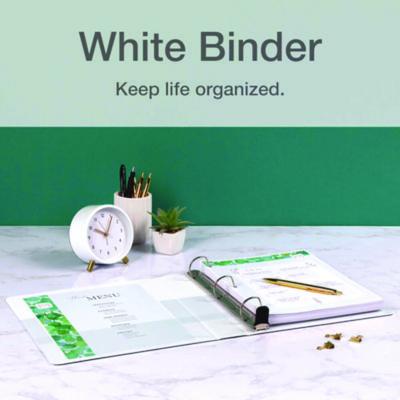 Cardinal Premier Easy Open Clearvue Locking Slant-D Ring Binder, 3 Rings, 1" Capacity, 11 X 8.5, White (CRD10300) CRD10300