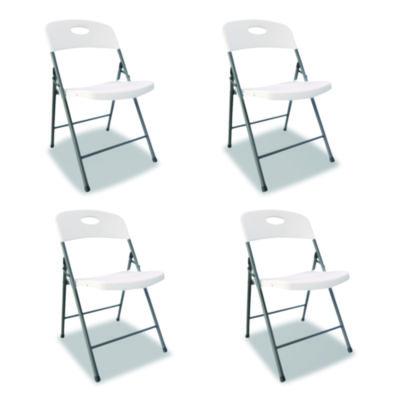 Molded Resin Folding Chair, Supports Up to 225 lb, 18.19