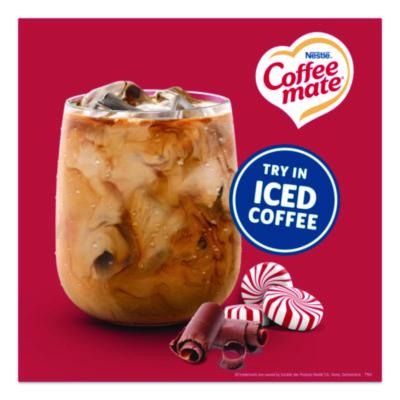 Liquid Coffee Creamer, Peppermint Mocha, 0.38 oz Mini Cups, 50/Box, 4 Boxes/Carton