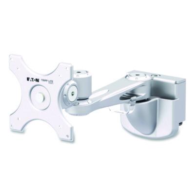 Single-Extension Monitor Mount for Slat Wall System for 32" TVs, 4.9w x 4.7d x 14.2h, Silver, Supports 22 lb TRPDMSW1332MTAA