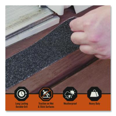 Grip Tape; Material Type: Polyvinylchloride ; Backing Type: Textured ; Adhesive Material: Acrylic ; Color: Black ; Thickness (mil): 0.1000 ; Width (Inch): 2