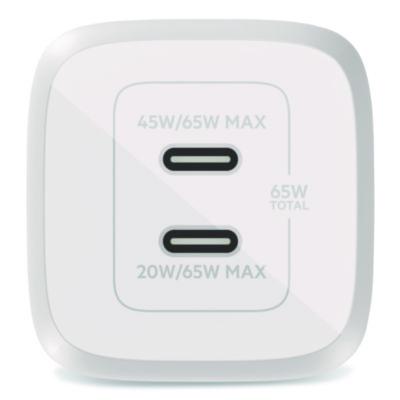 BOOST CHARGE Pro Dual USB-C GaN Wall Charger with PPS, White
