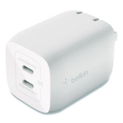 BOOST CHARGE Pro Dual USB-C GaN Wall Charger with PPS, White