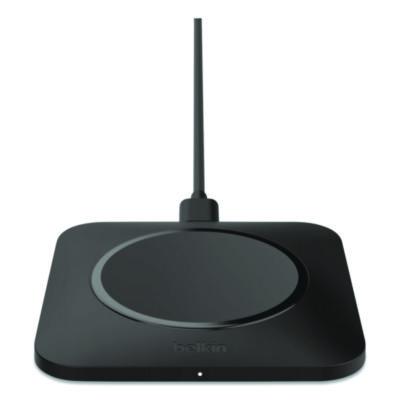 BOOST CHARGE Pro Universal Easy Align Wireless Charging Pad, Qi Wireless Charging, 15 W, Black