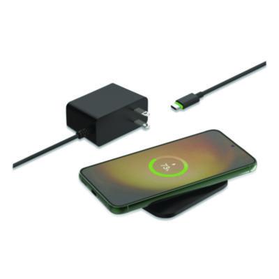 BOOST CHARGE Pro Universal Easy Align Wireless Charging Pad, Qi Wireless Charging, 15 W, Black