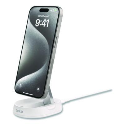BOOST CHARGE Pro Convertible Magnetic Wireless Charging Stand, Qi2 Wireless Charging, 15 W, White