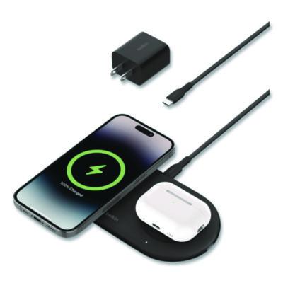 BOOST CHARGE Pro 2-in-1 Magnetic Wireless Charging Pad with Qi2, USB-C, 15 W, Black