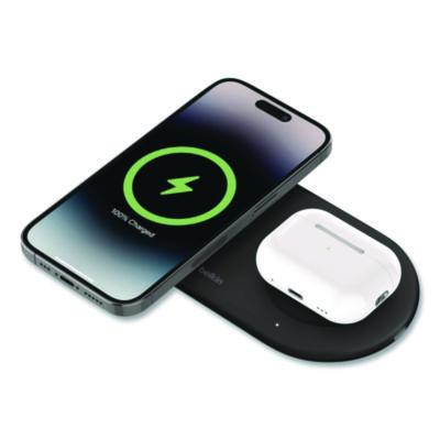 BOOST CHARGE Pro 2-in-1 Magnetic Wireless Charging Pad with Qi2, USB-C, 15 W, Black