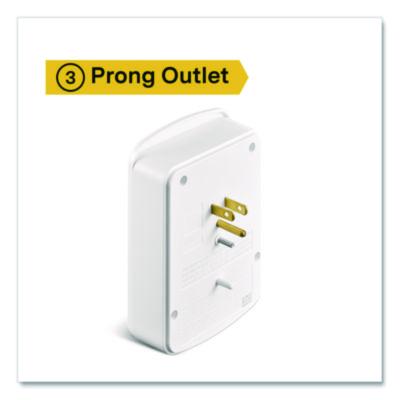 6-Outlet Plus USB Outlet Surge Protector, 6 AC Outlets/2 USB Outlets, 900 J, White