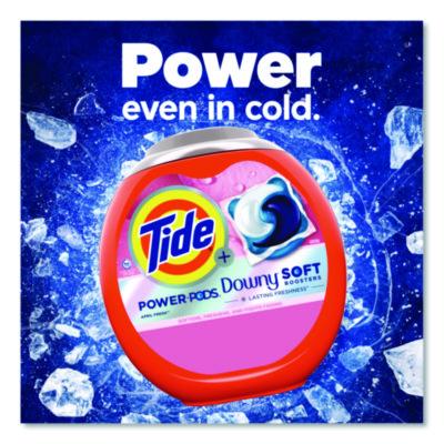 Power PODS Plus Downy Laundry Detergent, April Fresh Scent, 98 oz Tub, 63 Pods/Tub