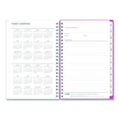 Blue Sky BCA Orchid Weekly/Monthly Planner, Orchids Artwork, 8 x 5, White/Pink Cover, 12-Month (Jan to Dec): 2025 (BLS14208425) BLS14208425