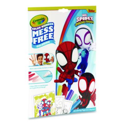 Crayola Spidey and His Amazing Friends Color Wonder Kit, (18) Action-Packed Coloring Pages; (5) Spider-Man Collection Markers (CYO752784) CYO752784