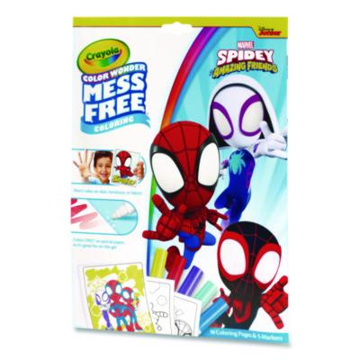 Crayola Spidey and His Amazing Friends Color Wonder Kit, (18) Action-Packed Coloring Pages; (5) Spider-Man Collection Markers (CYO752784) CYO752784