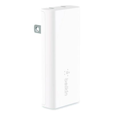 Belkin BOOST CHARGE Dual Wall Charger with PPS + USB-C Cable with Lightning Connector, White (BLKWCB007DQ1MWH) BLKWCB007DQ1MWH