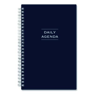 Perpetual Daily Planner, 8.5 x 5.5, Blue Cover, 52 Weeks: Undated