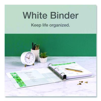 Cardinal Premier Easy Open Clearvue Locking Slant-D Ring Binder, 3 Rings, 1.5" Capacity, 11 X 8.5, White (CRD10310) CRD10310