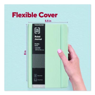 Flexible-Cover Business Journal, 1-Subject, Narrow Rule, Sage Cover, (128) 5.5 x 8 Sheets