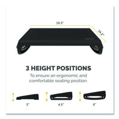 Breyta Foot Rest, 19.3 x 14.2 x 3.9, Black