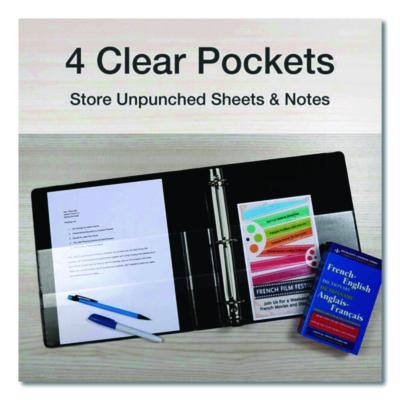 Premier Easy Open Clearvue Locking Slant-D Ring Binder, 3 Rings, 4